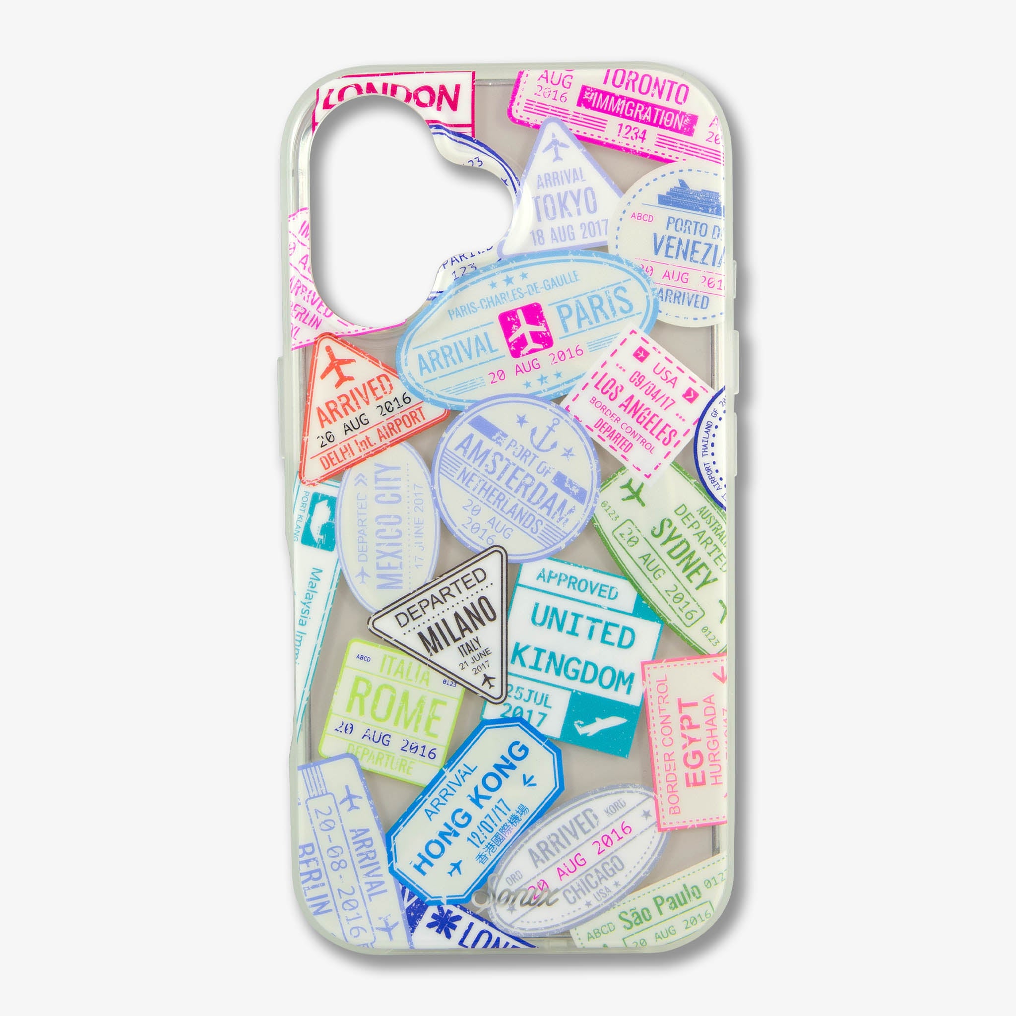 Passport Stamps MagSafe® Compatible iPhone Case