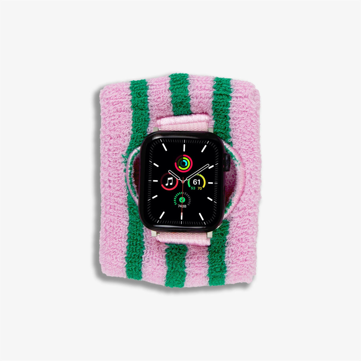 Apple Watch® Sportband - Pink / Green Stripe