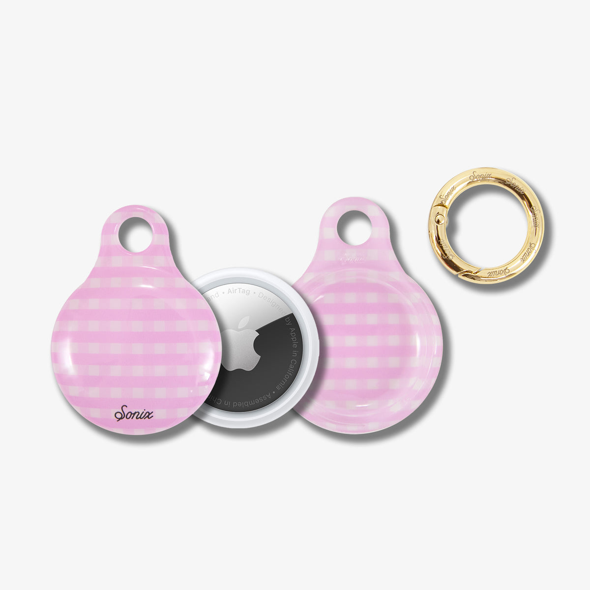 AirTag® Cover - Gingham Pink