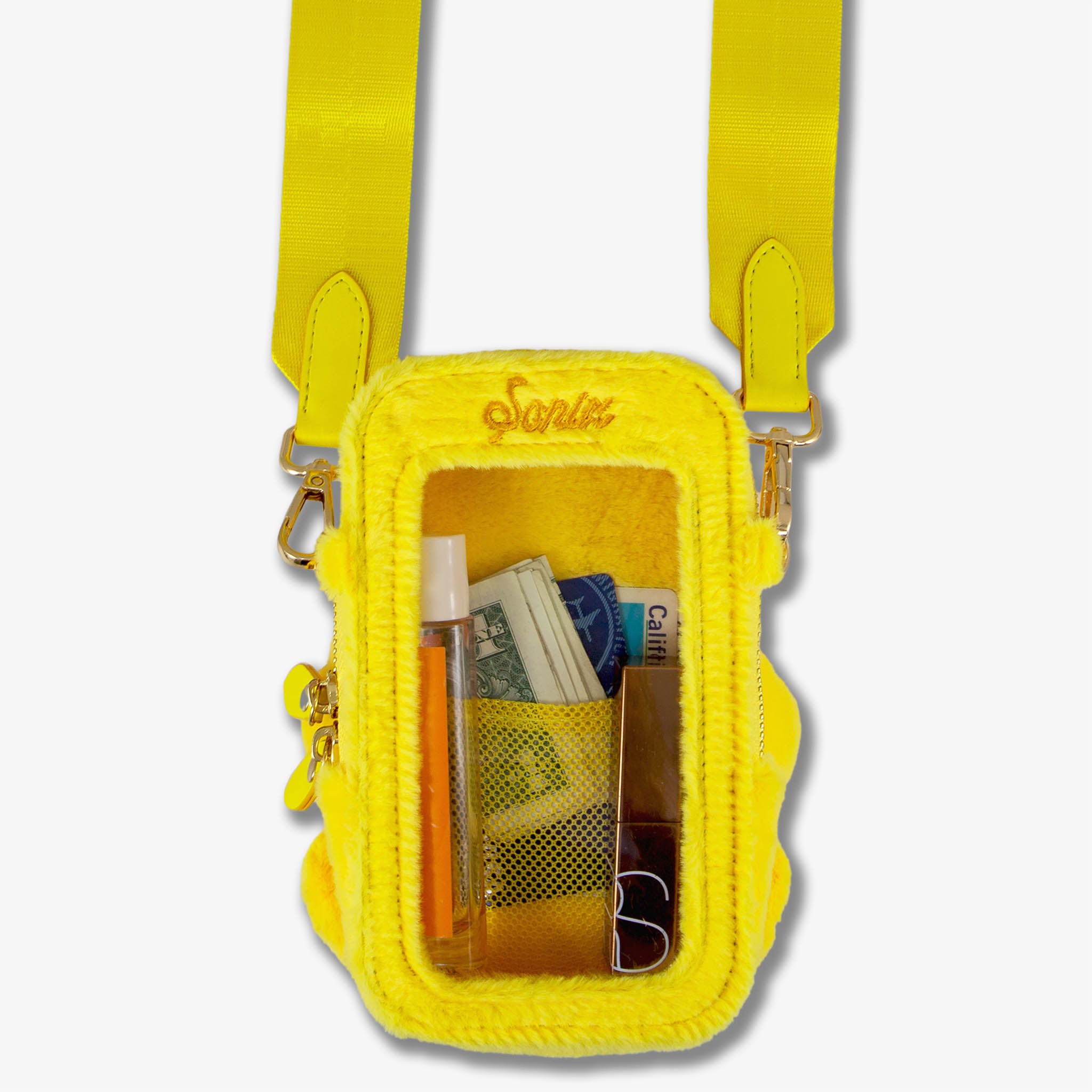 Care Bears™ Plush Crossbody Phone Wallet - Funshine Bear