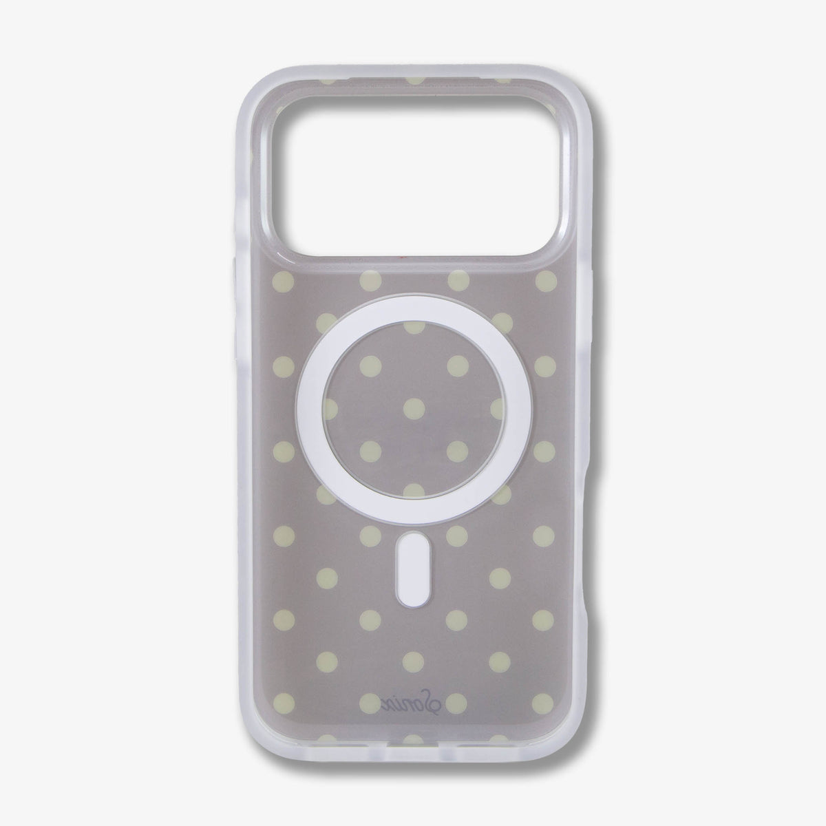 Polka Dot MagSafe® Compatible iPhone Case - Brown & Yellow