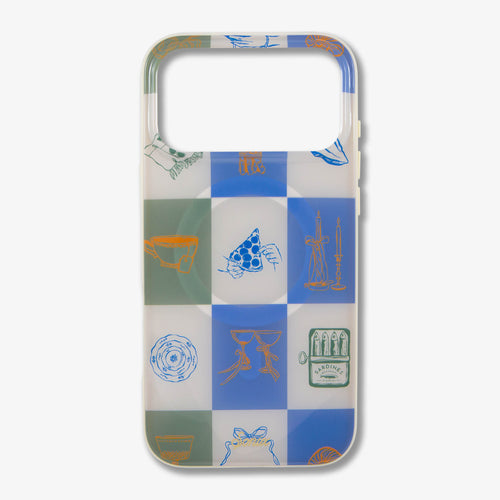 Santorini Check MagSafe® Compatible iPhone Case