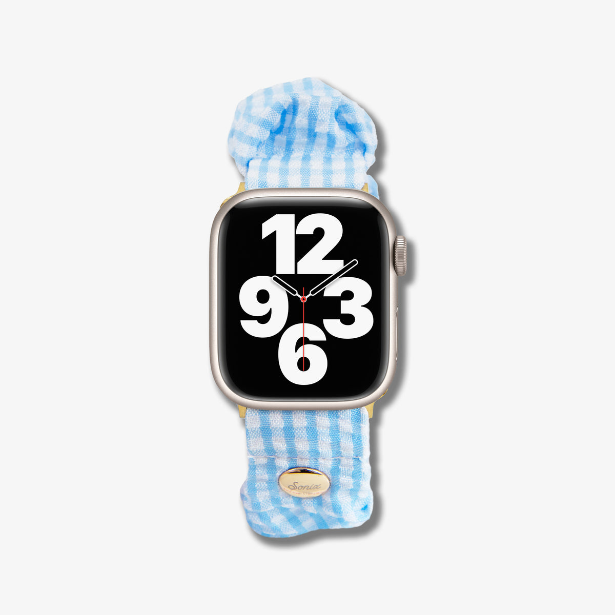 Scrunchie Apple Watch® Band - Seersucker Blue