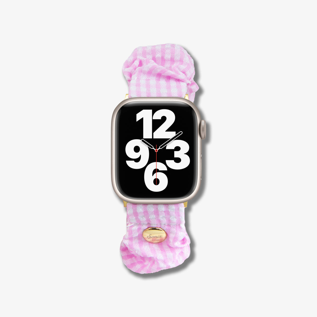 Scrunchie Apple Watch® Band - Seersucker Pink