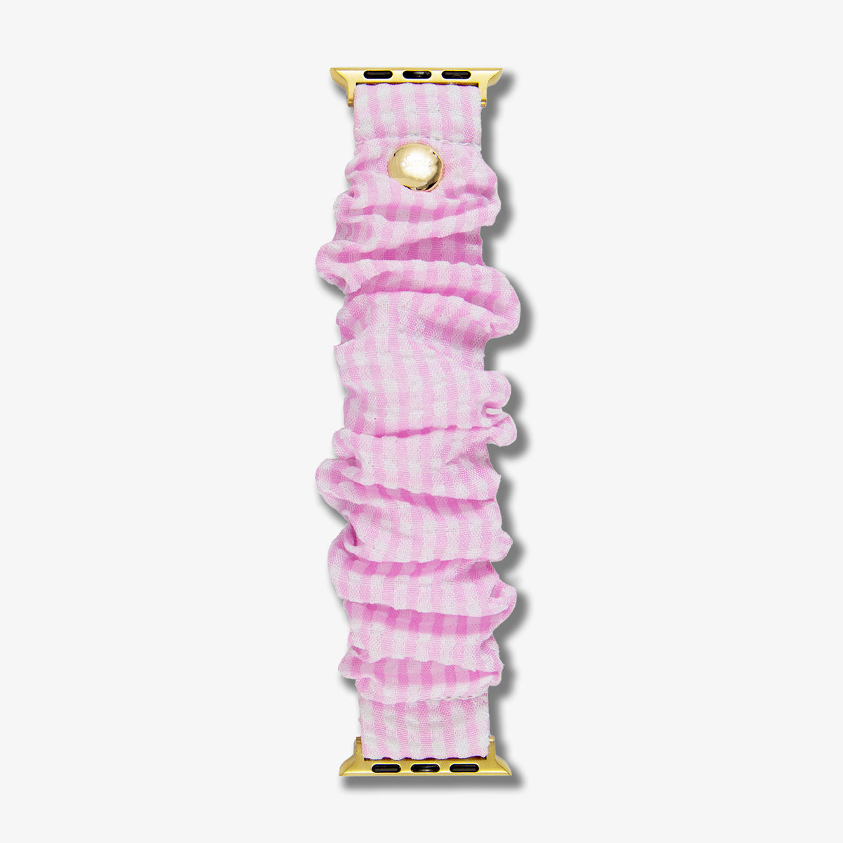 Scrunchie Apple Watch® Band - Seersucker Pink