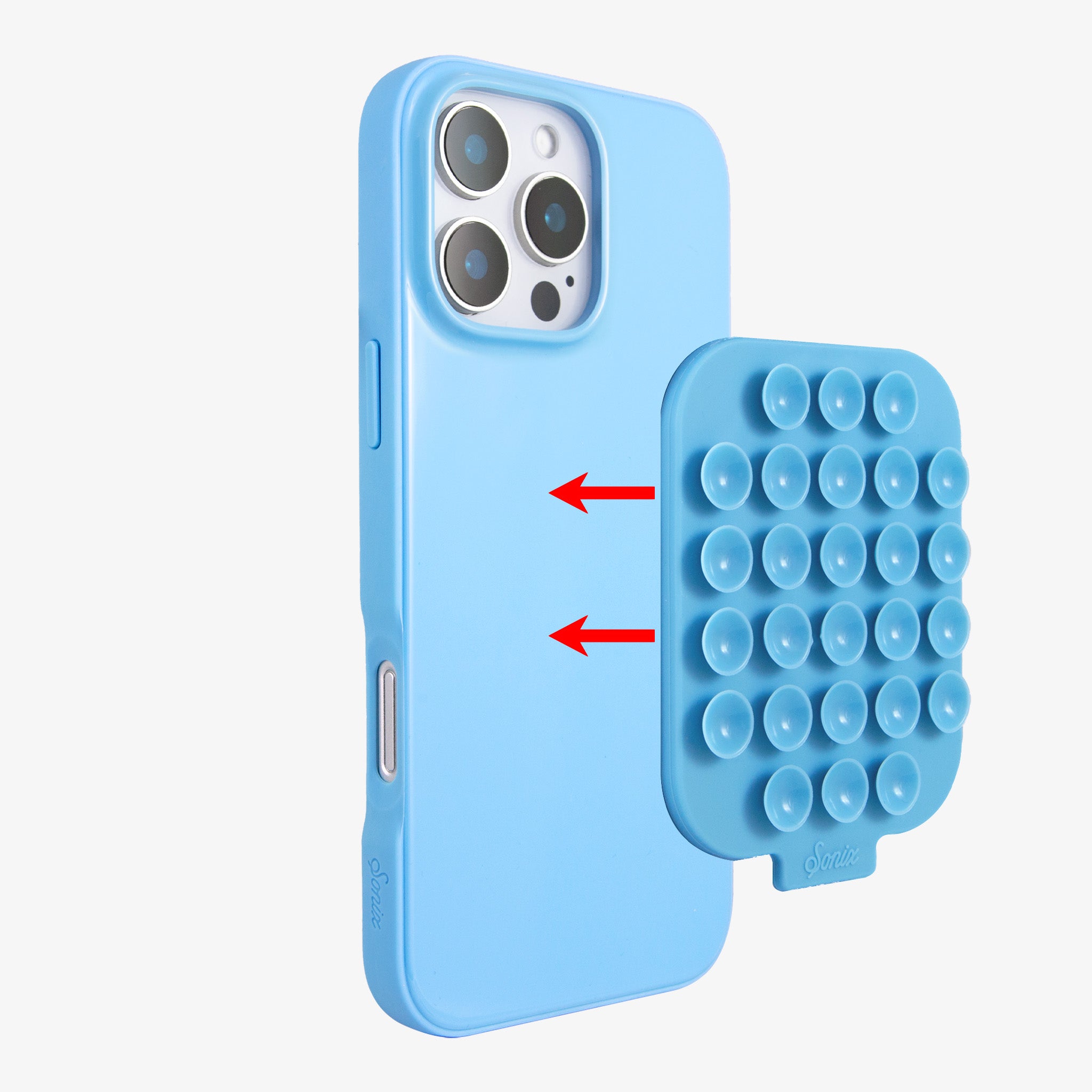 Sticky Suction MagSafe® Compatible iPhone Case - Light Blue