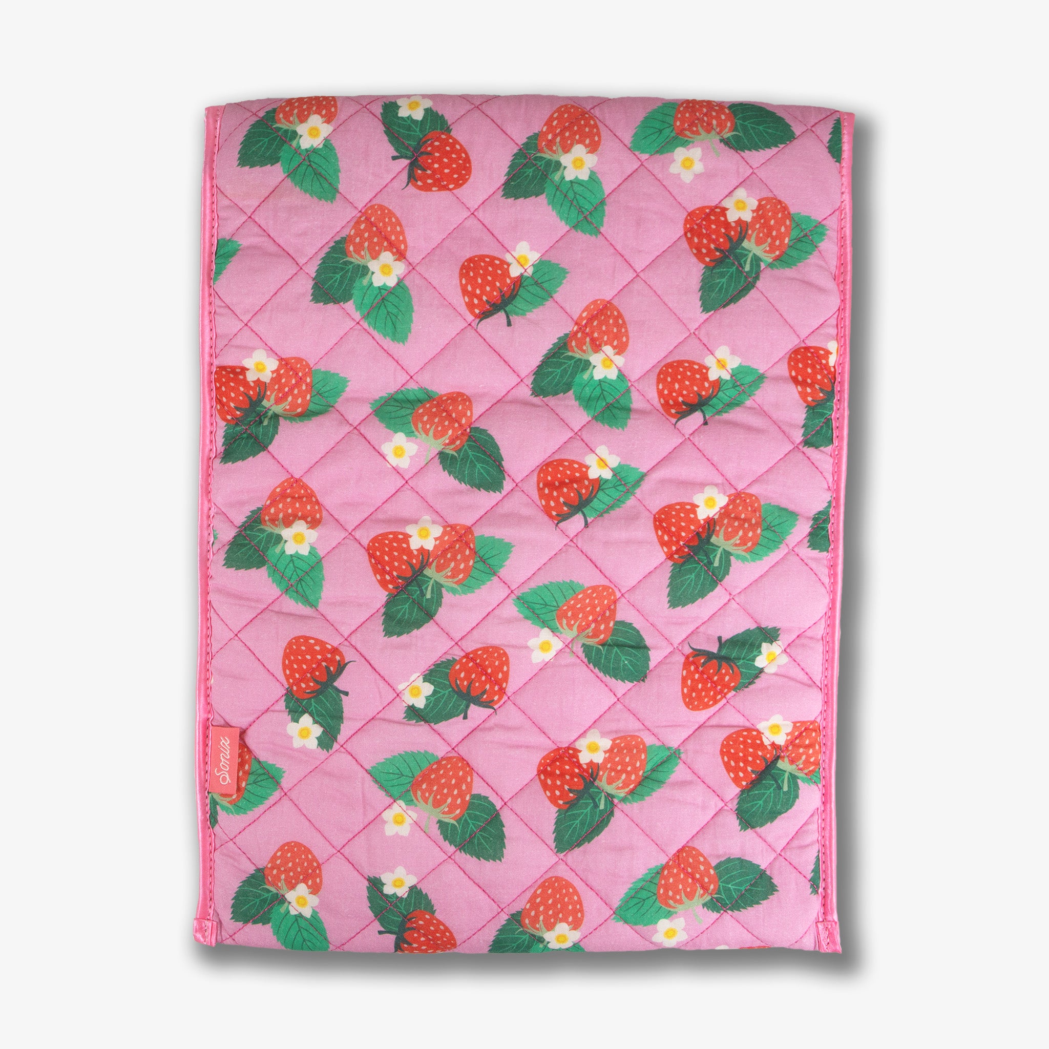 Quilted Laptop Sleeve - Wild Strawberries