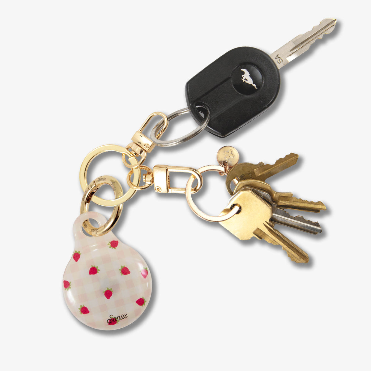 AirTag® Cover - Strawberry Gingham