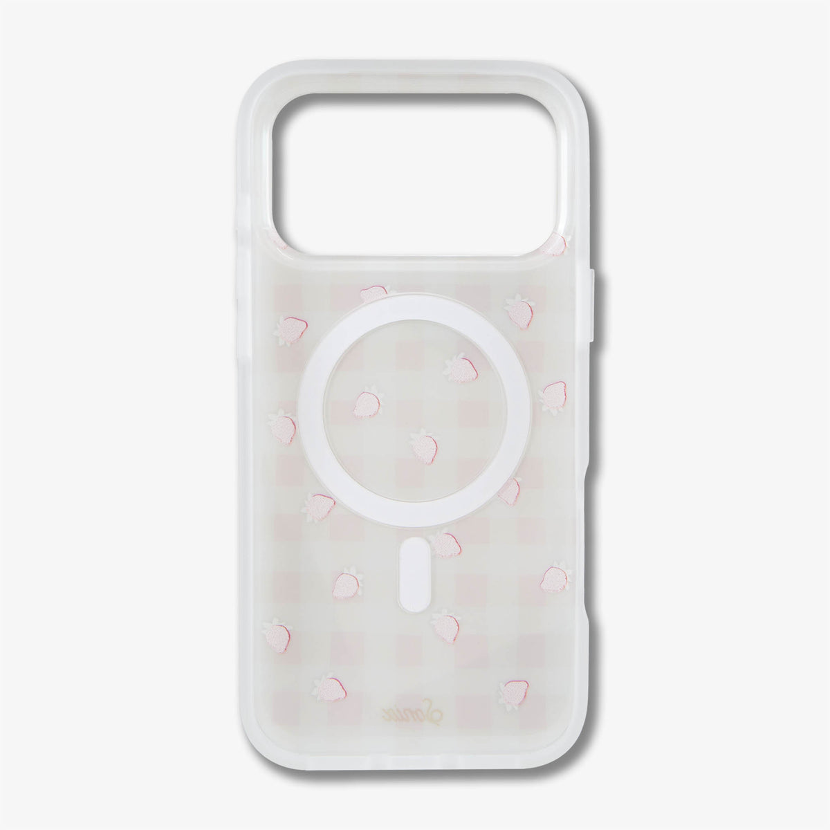 Strawberry Gingham MagSafe® Compatible iPhone Case