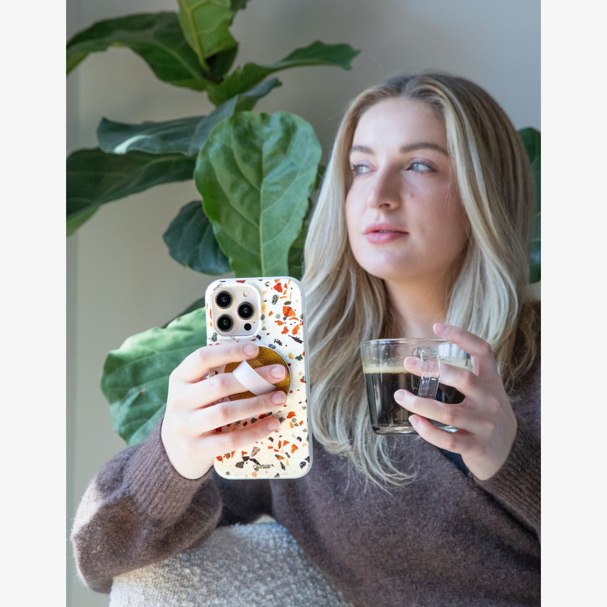 Terracotta Confetti MagSafe® Compatible iPhone Case