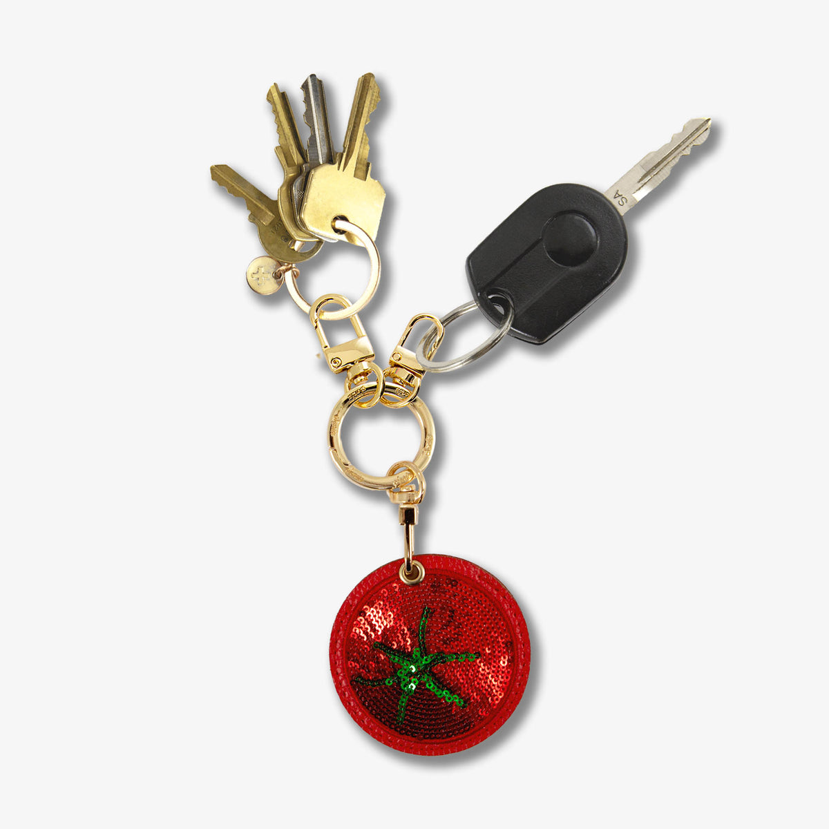 Smart Tracker Keychain - Tomato
