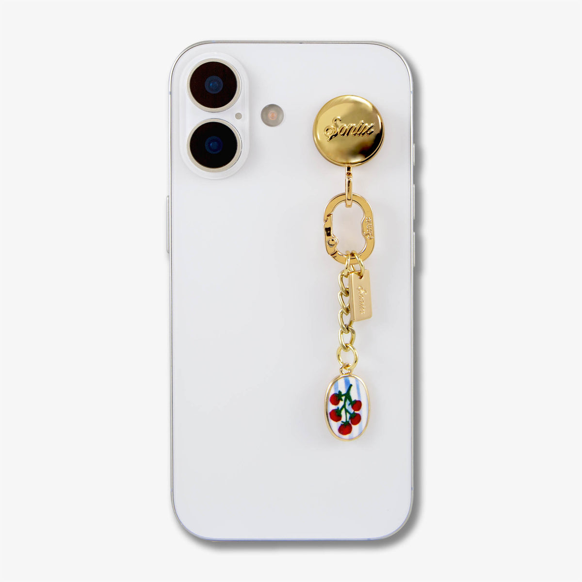 Adhesive Phone Hooks with Charms - Tomatoes