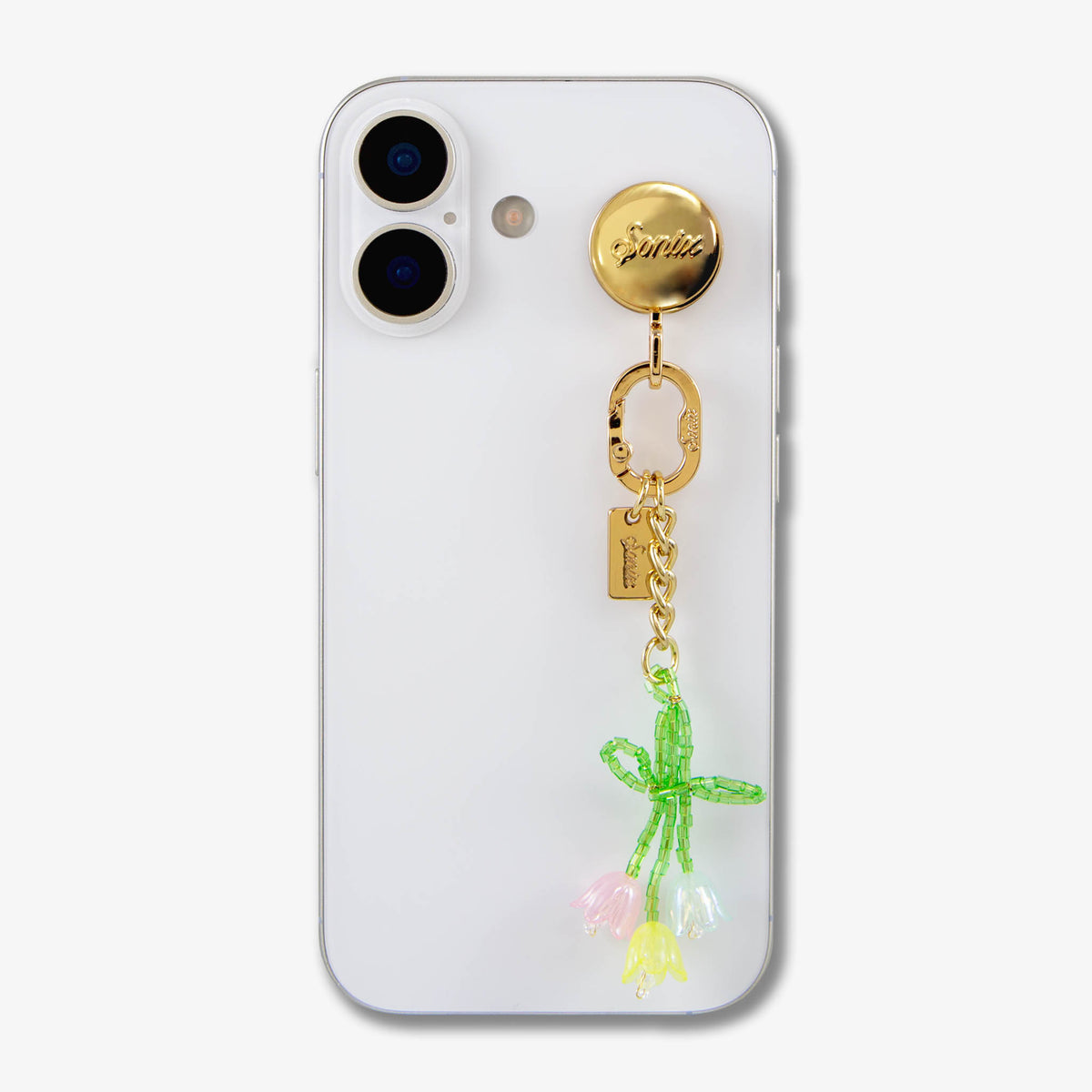 Adhesive Phone Hooks with Charms - Tulips