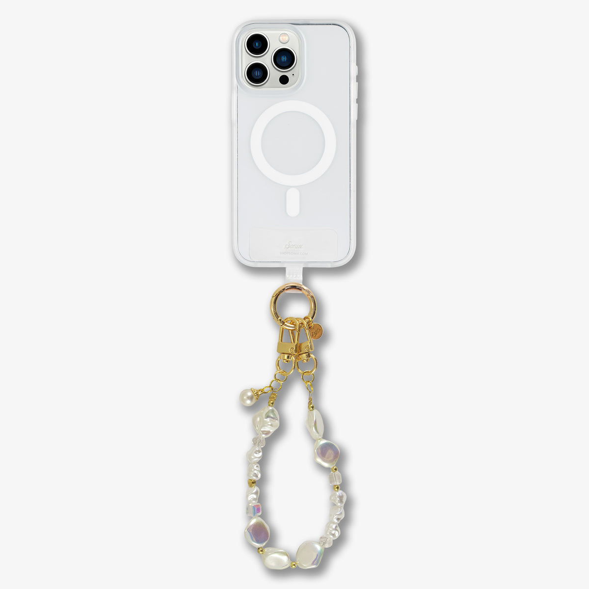 Vintage Pearls Phone Wristlet