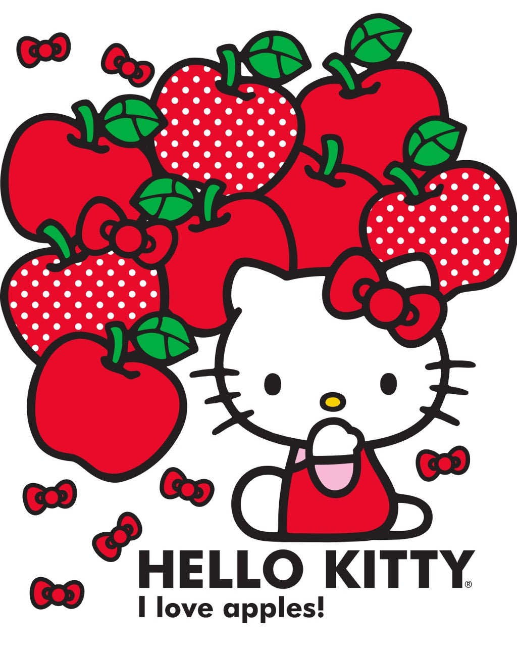 Hello Kitty Holding Apple