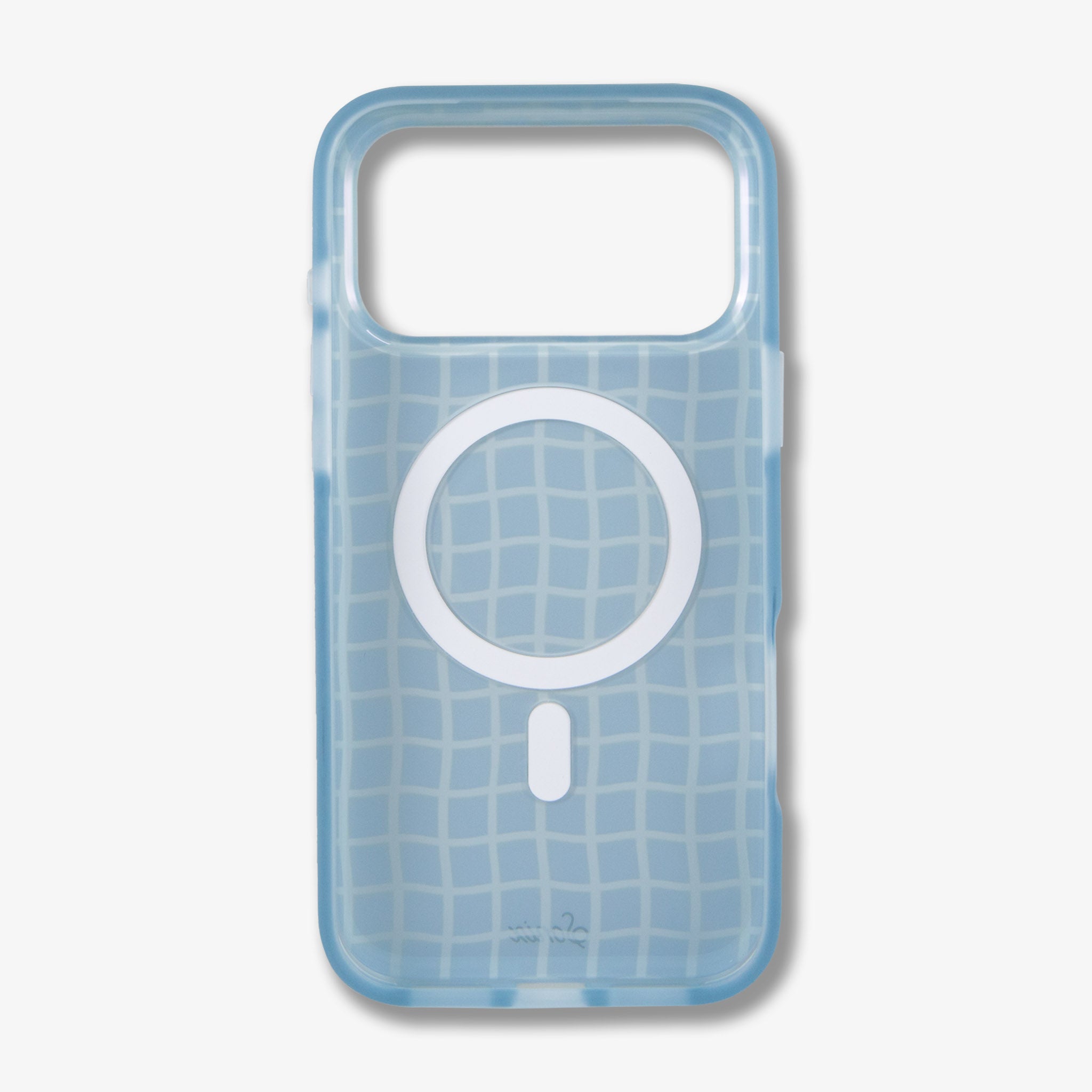 Wavy Grid Blue & Butter Yellow MagSafe® Compatible iPhone Case