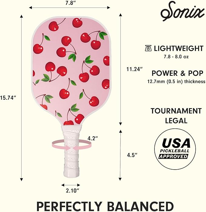Single Pickleball Paddle - Cherry on Top
