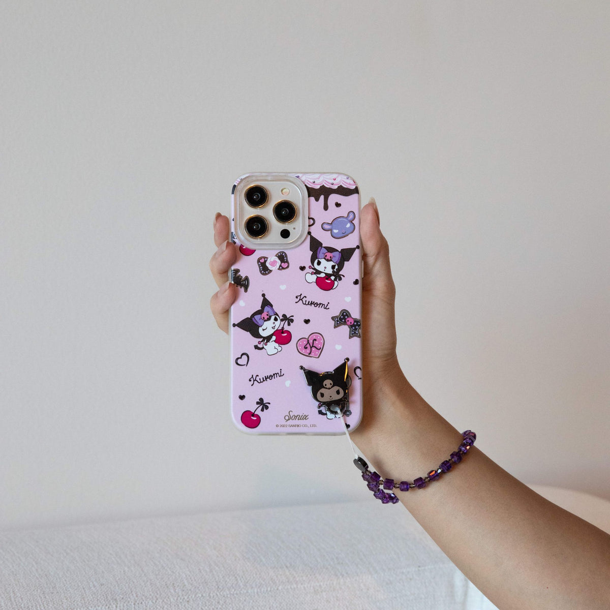 Adhesive Beaded Wristlet - Kuromi™