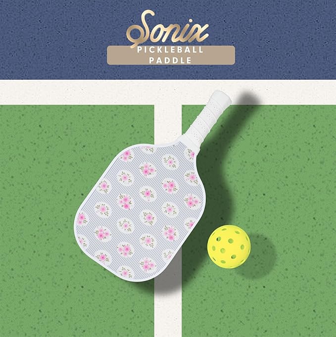 Single Pickleball Paddle - Patchwork Cottage Floral