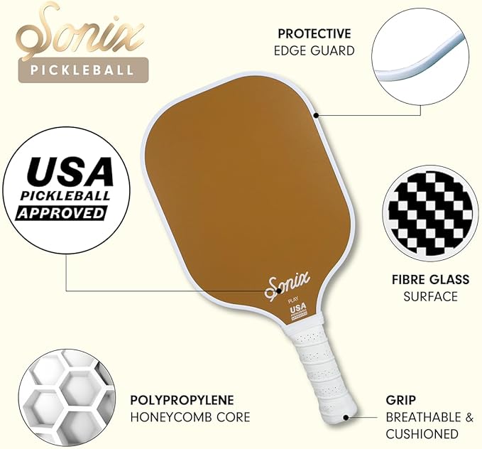 Single Pickleball Paddle - Toffee Brown
