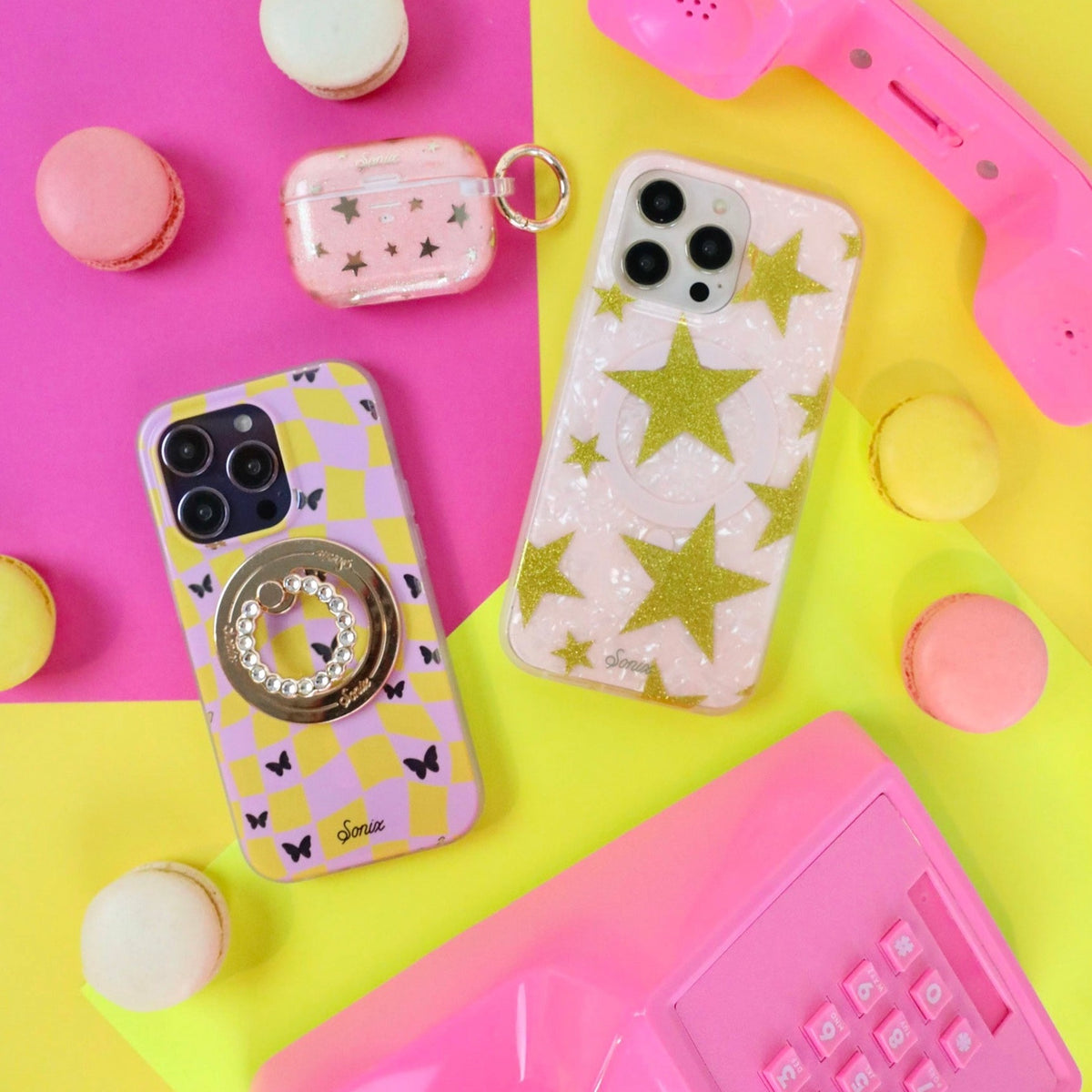 Starry Pink Tort MagSafe® Compatible iPhone Case