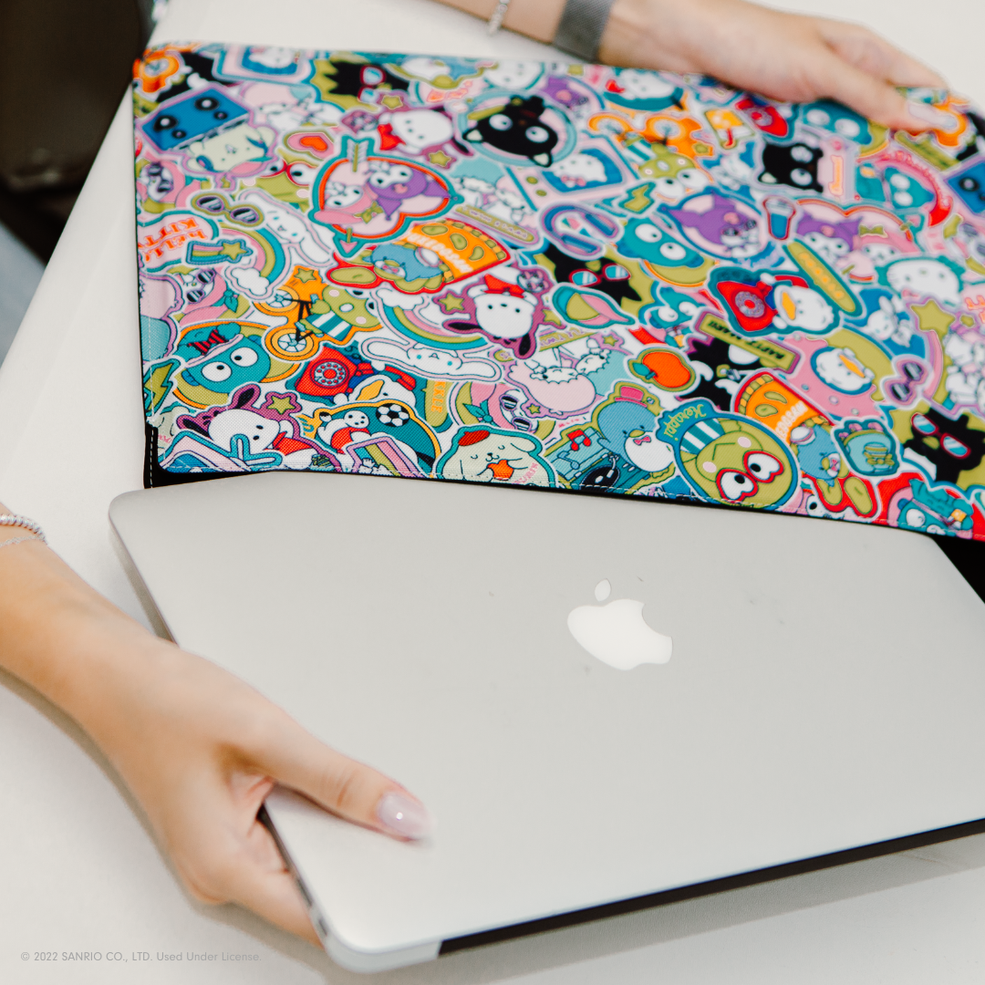 Foldable Laptop Sleeve - Hello Kitty® and Friends Stickers – Sonix