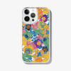 Bloomy MagSafe case with hues of blue, green, orange, and pink to create a floral piece of art