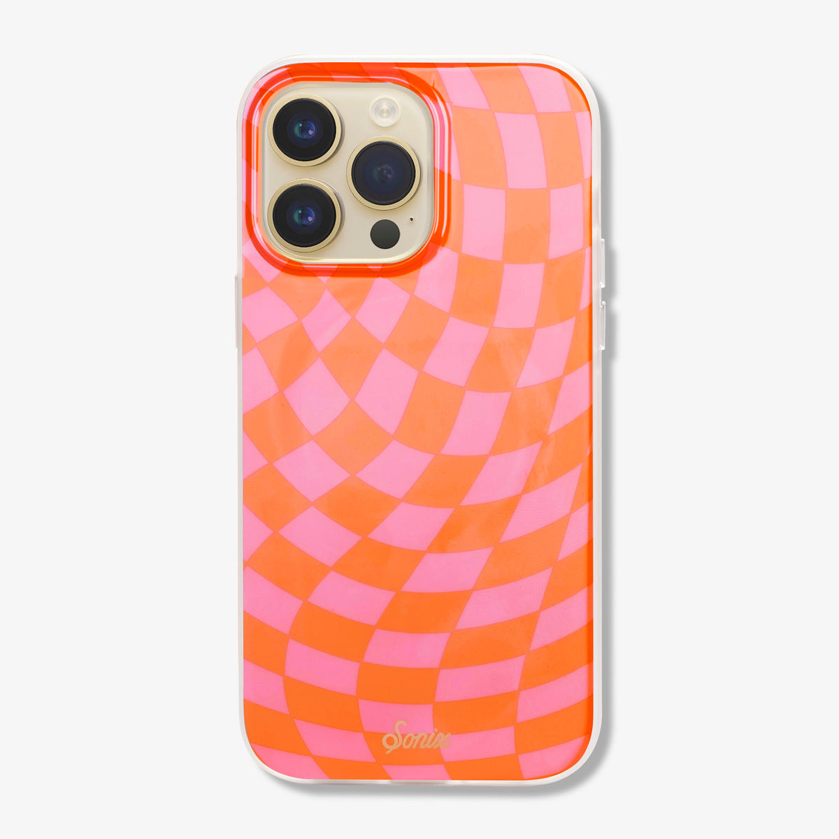 Rose Gold Faux Glitter Checkerboard Pattern iPhone Case for Sale