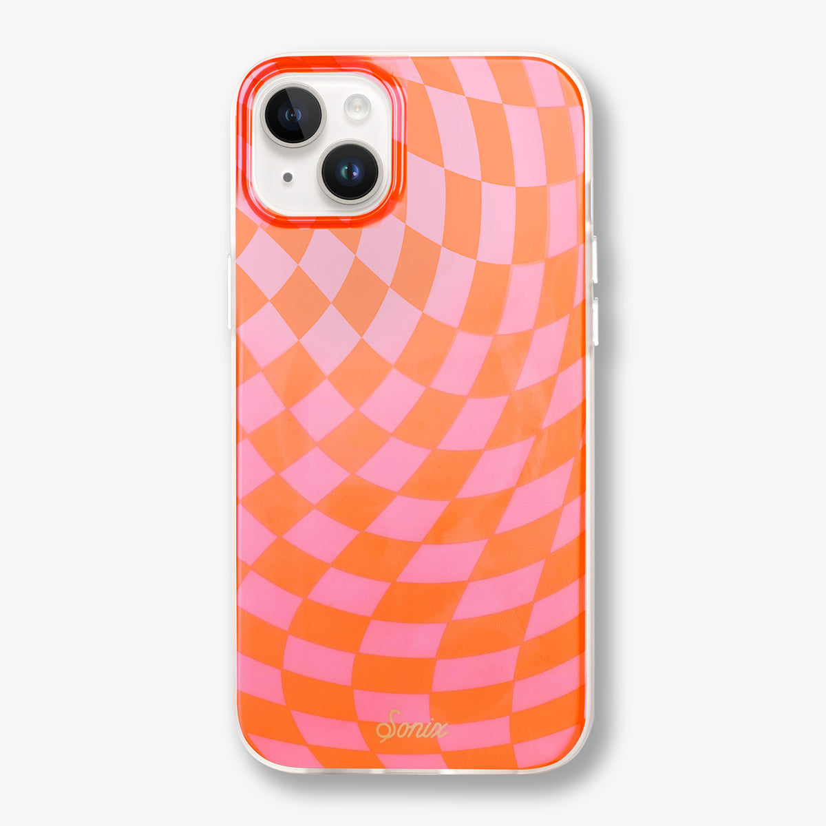 Checkmate Pink/Orange MagSafe® Compatible iPhone Case | Sonix
