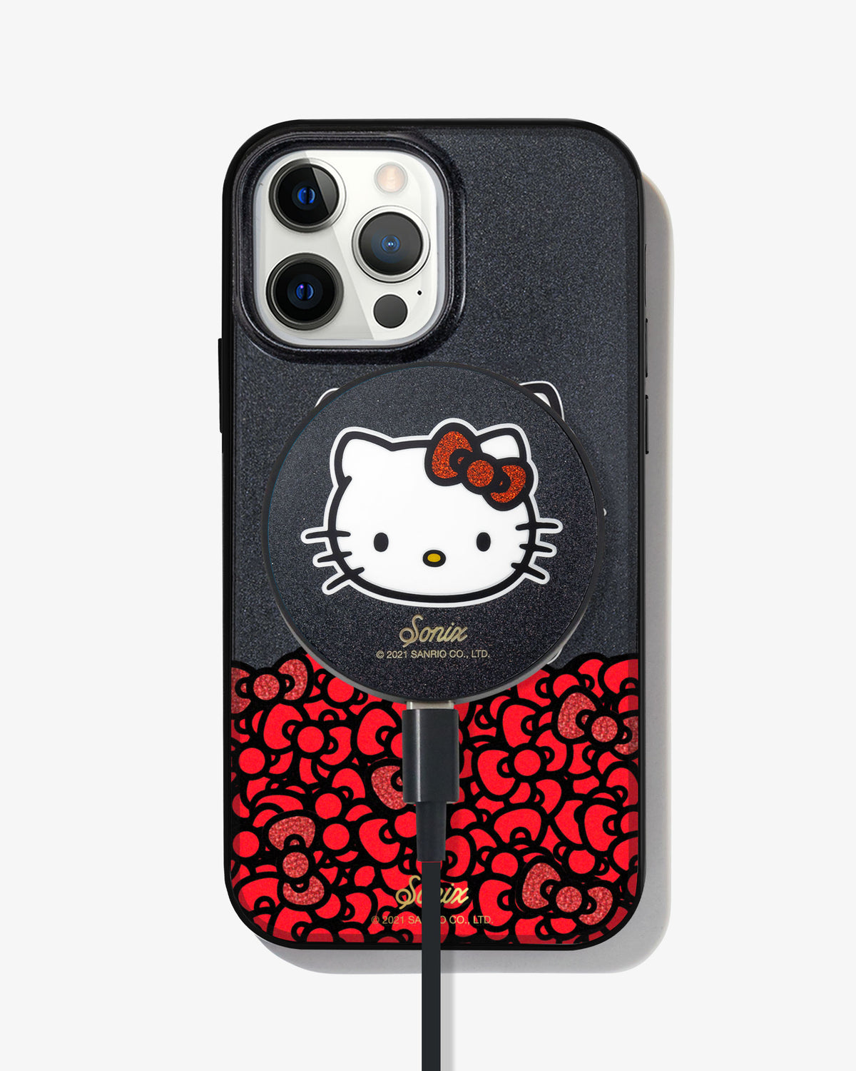 Fashion Sanrio Hello Kitty Black Kawaii Phone Case for IPhone 13