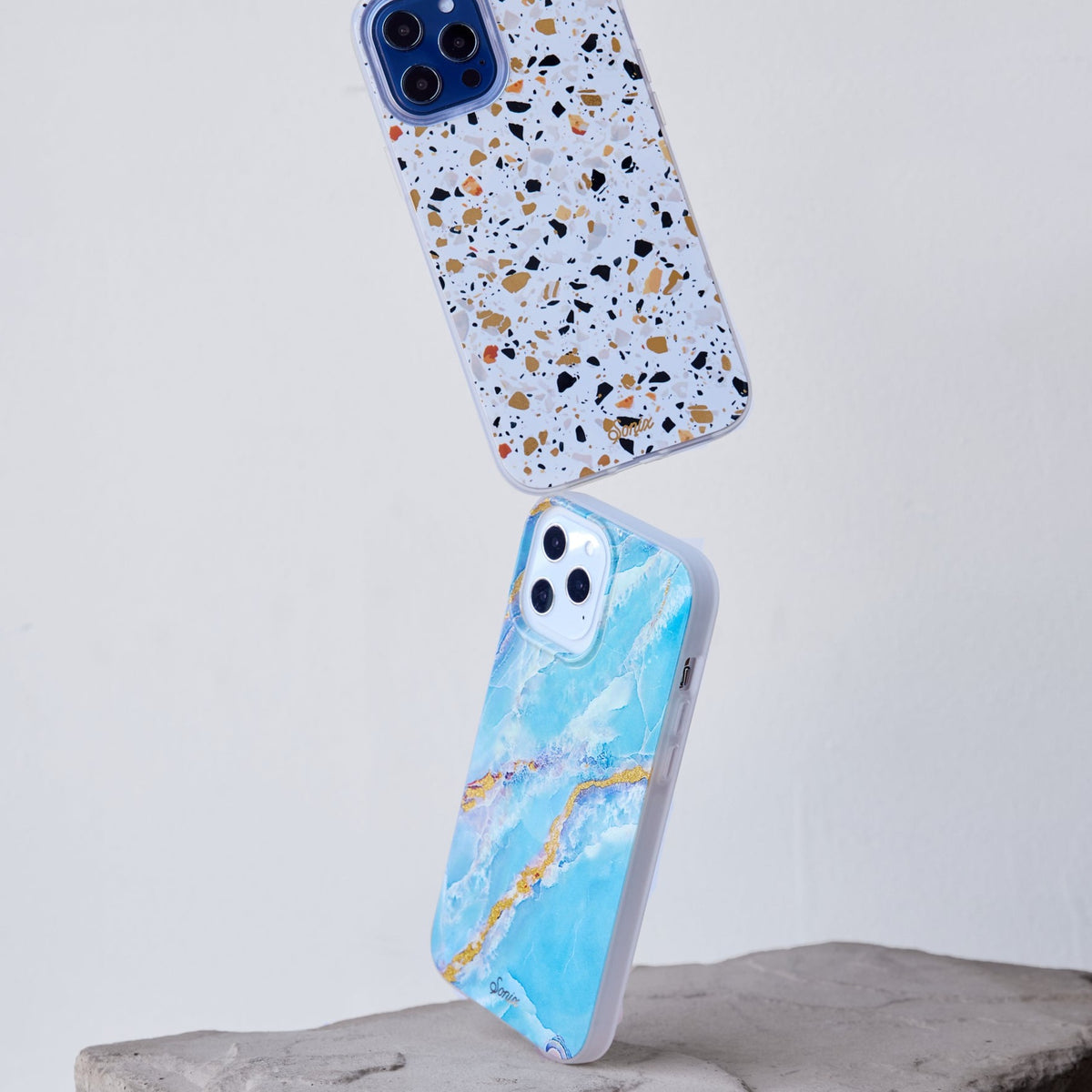 Ice Blue Marble MagSafe® Compatible iPhone Case