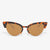 brown tort faye cat eye sunglasses with brown lens