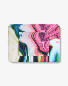 Agate color foldable laptop sleeve back view.