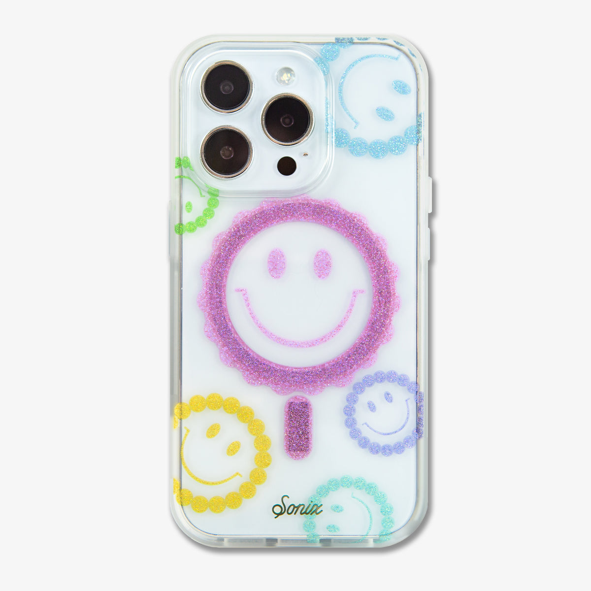 Glitter Smiley MagSafe® Compatible iPhone Case Glitter Smiley MagSafe® Compatible iPhone Case