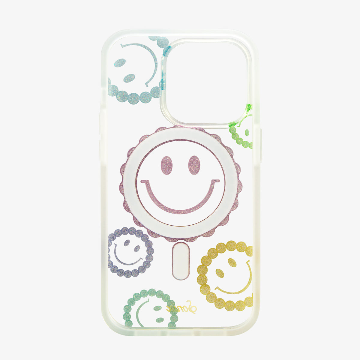 Glitter Smiley MagSafe® Compatible iPhone Case