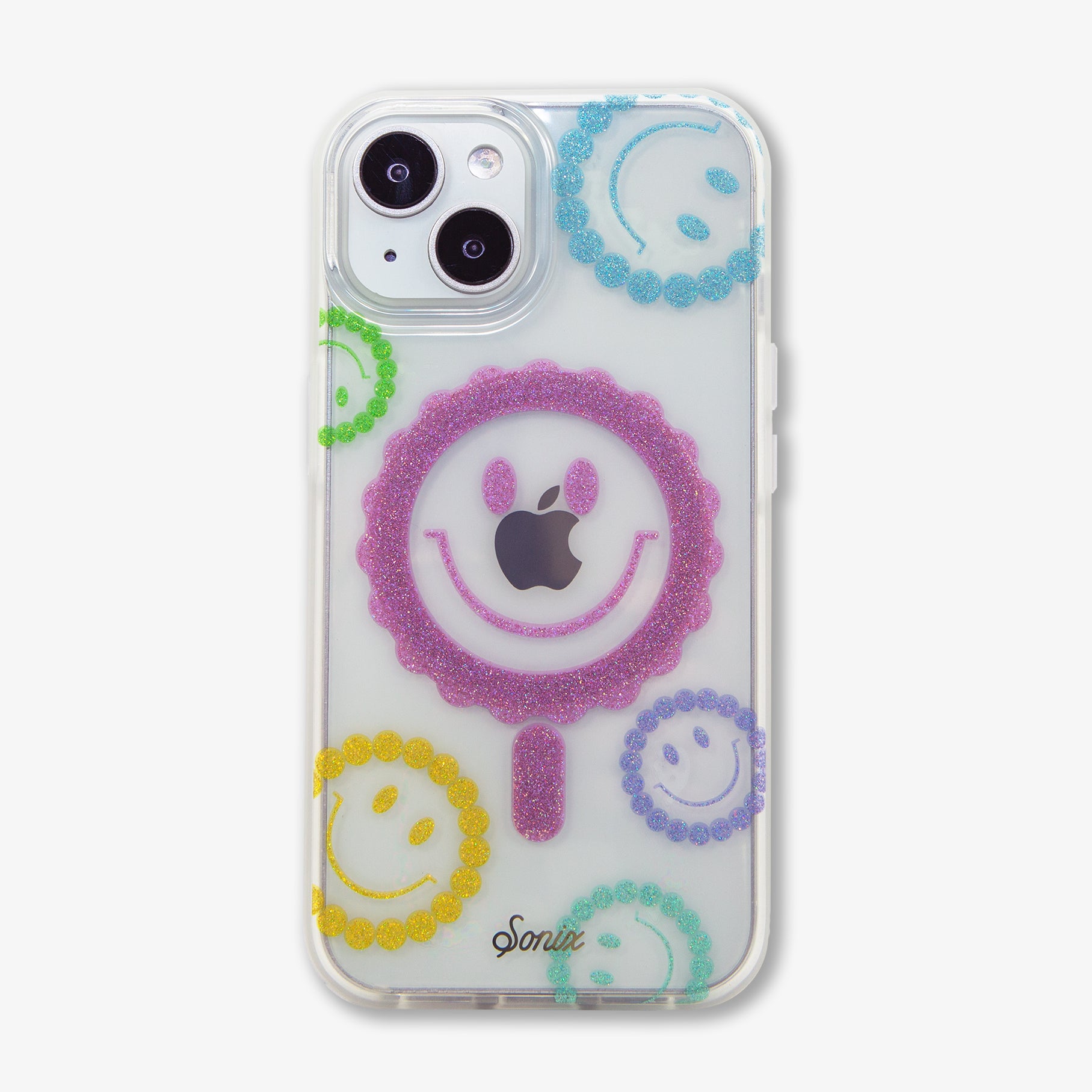 Glitter Smiley MagSafe® Compatible iPhone Case