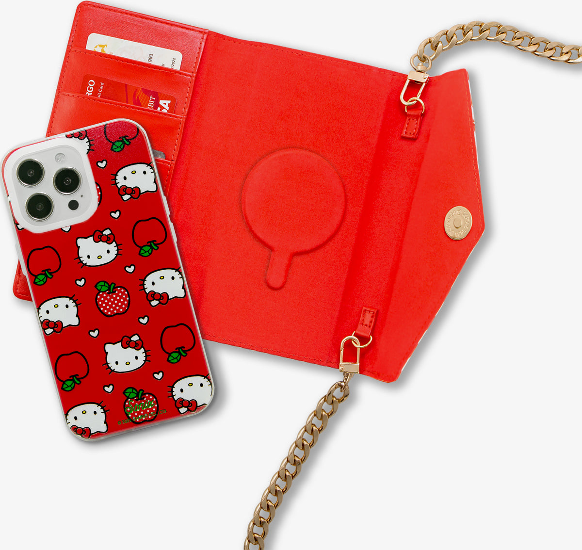 Hello Kitty x Sonix Apples Detachable Wallet Case, Red / iPhone 14