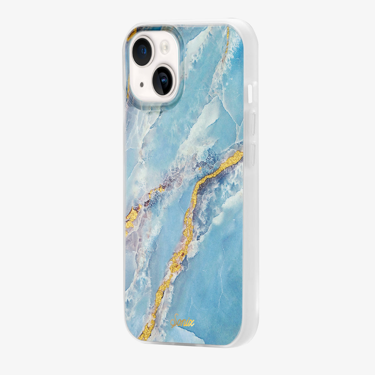 Ice Blue Marble MagSafe® Compatible iPhone Case