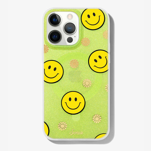 Neon Smiley Yellow Magsafe® Compatible iPhone Case