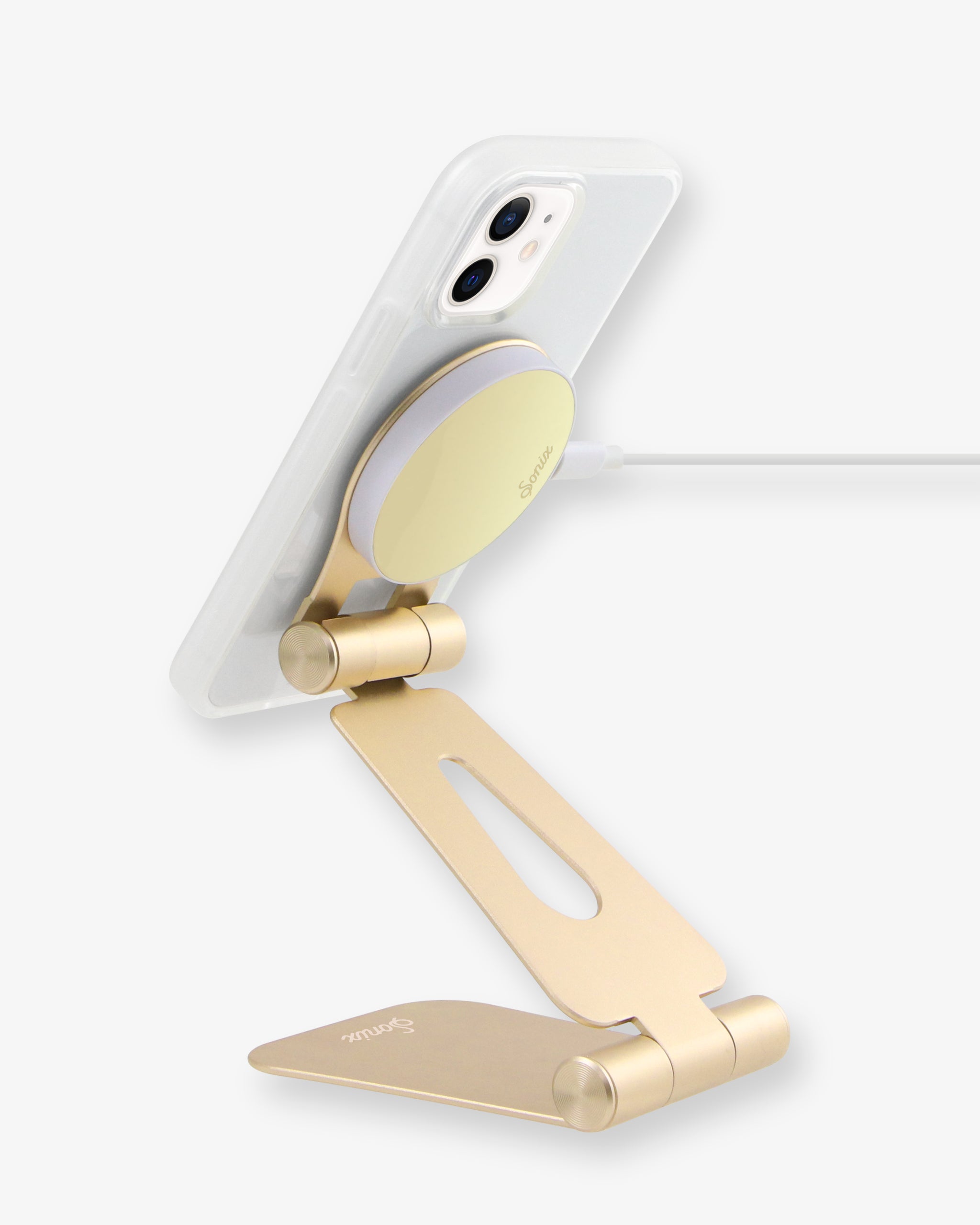 Pedestal Phone Stand - Gold