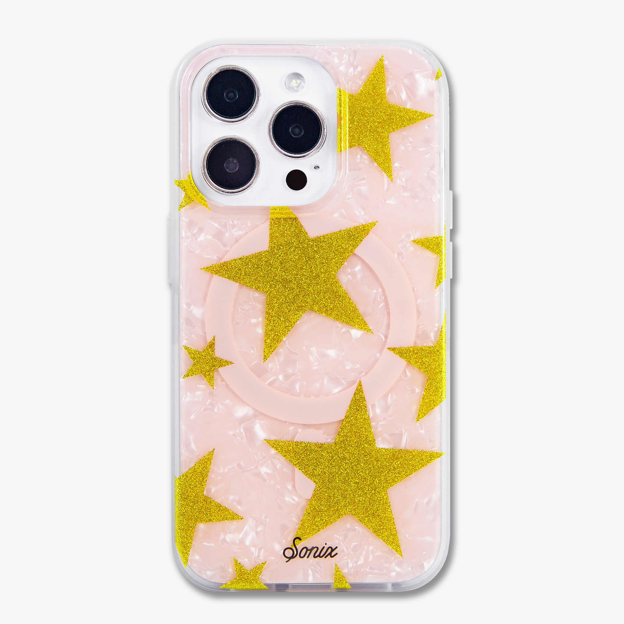 Starry Pink Tort MagSafe® Compatible iPhone Case