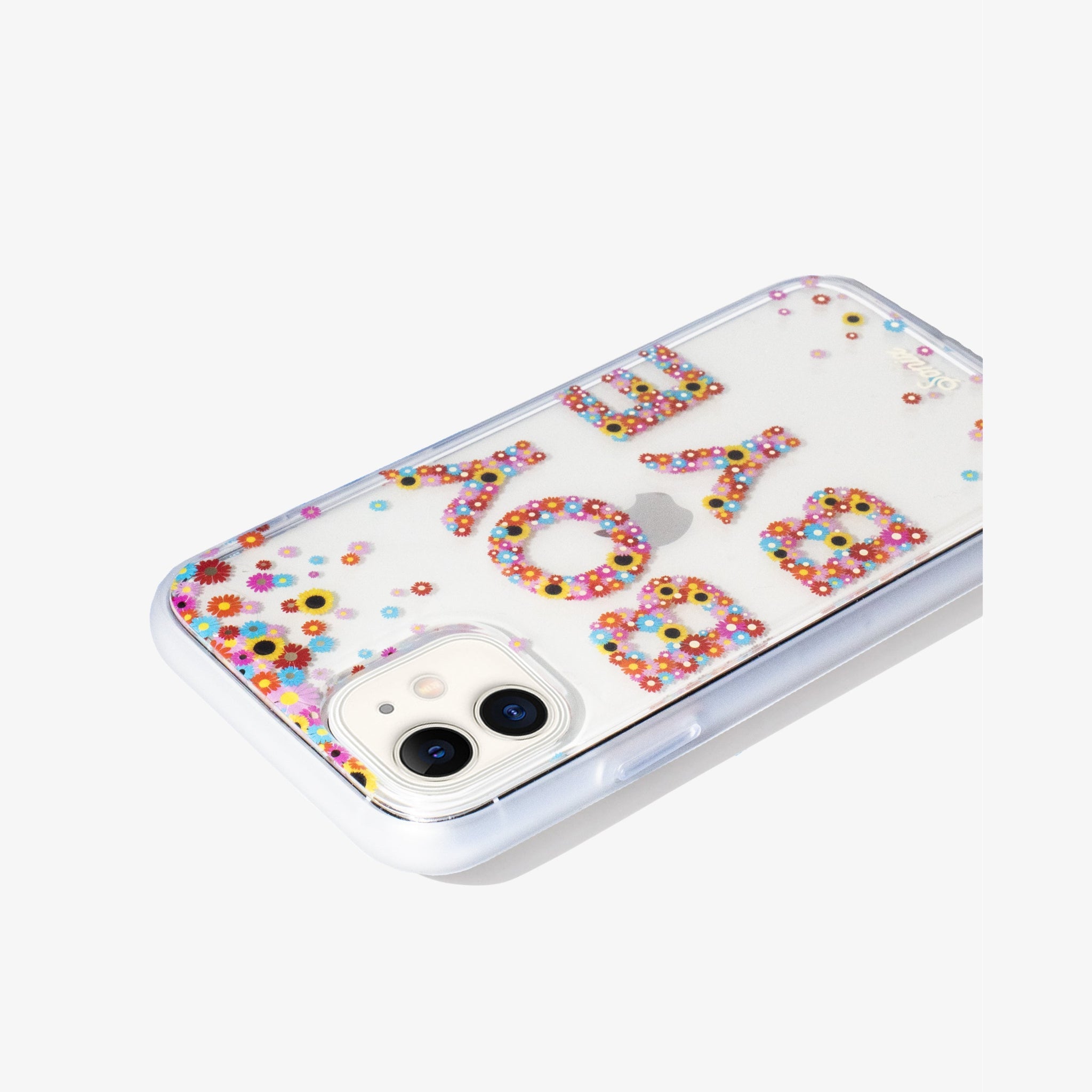 boy bye in floral letters shown on an iphone 11 pro side view