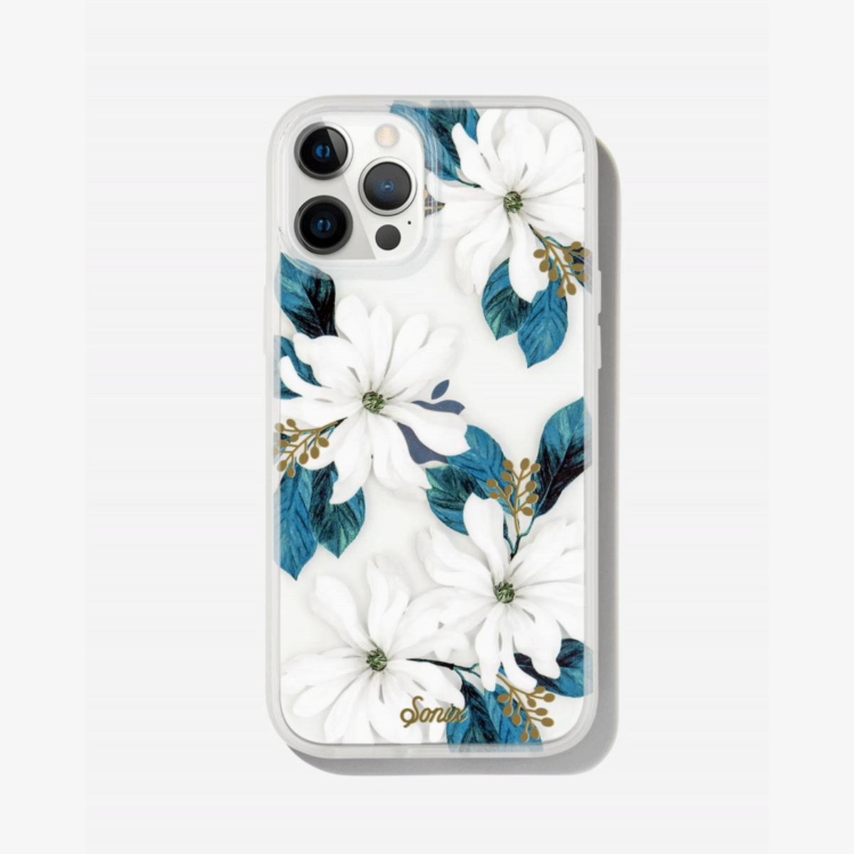 Sonix Phone Case For iPhone 13 Pro 10ft Drop Tested White Flower Sonix Phone Case For iPhone 13 Pro 10ft Drop Tested White Flower