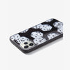 black case with white tort dice shown on an iphone 11 pro max side view