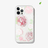 delicate pink and white roses, finished with pink foiling shown on an iphone 12 pro max